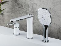 Смеситель на борт ванны Frap H49 F1149 Белый Хром — фото 10, Смесители на борт ванны