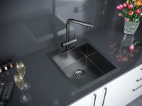 Кухонная мойка Paulmark Kroner 45 PM214551-GM Вороненая сталь — фото 3, Кухонные мойки