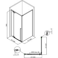 Душевой уголок Allen Brau Fantasy 90x90 3.11001-00 профиль Хром стекло прозрачное — фото 18, Квадратные душевые уголки