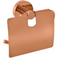 Держатель туалетной бумаги Rav Slezak Colorado COA0400ZRK с крышкой Розовый золотистый крацованный — фото 1, Держатели туалетной бумаги