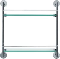 Стеклянная полка Allen Brau Priority 6.31015-00 Хром — фото 3, Полки для ванной и душа