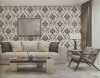 Обои Alessandro Allori Provasi 2509-1 Винил на флизелине (1,06*10) Белый/Серый/Золото, Дамаск — фото 2, Обои для стен