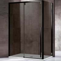 Душевой уголок Vincea Lugano 120х90 VSR-1L9012CGB-1 профиль Черный стекло тонированное — фото 1, Прямоугольные душевые уголки