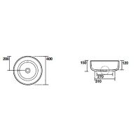 Раковина-чаша Kerasan Nolita 40 534488 Bruno matt — фото 3, Раковины