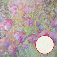 Фреска Ortograf Цветы 8066 Фактура флок FLK Флизелин (2,7*2,7) Зеленый/Розовый/Фиолетовый, Цветы/Живопись — фото 1, Фрески