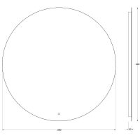 Товар: Зеркало Evoform Ledshine d100 BY 2647 с подсветкой 27 W - сенсорный выключатель - нейтральный белый свет - фото 6 Зеркало Evoform Ledshine d100 BY 2647 с подсветкой 27 W - сенсорный выключатель - нейтральный белый свет — фото 6, Мебель для ванной