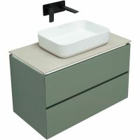 Тумба под раковину Allen Brau Infinity 85 1.21001.CGM подвесная Олива матовая — фото 1, Тумбы под раковину