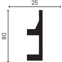 Молдинг Decor-Dizayn DD615 2000x80x25 мм — фото 4, Молдинги