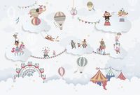 Фреска детская Ortograf Little Friends 34408 Фактура бархат FX Флизелин (4,4*3) Серый/Разноцветный, Животные/Мультимедия — фото 2, Фрески