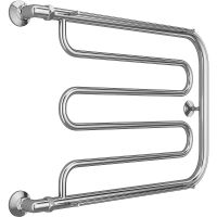 Водяной полотенцесушитель Terminus Фокстрот (1) 500x700 4620768881305 с полкой Хром, боковое подключение, G 1" НР — фото 1, Водяные полотенцесушители