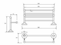 Полка для полотенец Bemeta Retro chrom 144302092 Хром — фото 2, Полки для полотенец