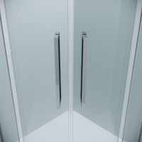 Душевой уголок Grossman Cosmo 80х80 301.K33.02.8080.10.00 профиль Хром стекло прозрачное — фото 6, Душевые уголки четверть круга