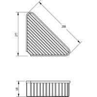Полка корзина Migliore Complementi 22059 угловая Медь — фото 2, Полки для ванной и душа