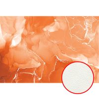 Фреска Ortograf Fluid art 33788 Фактура флок FLK Флизелин (4*2,7) Оранжевый, Абстракция — фото 1, Фрески
