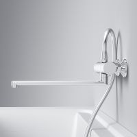 Смеситель для ванны AM.PM X-Joy F85A50900 универсальный с термостатом Хром — фото 4, Смеситель для ванны