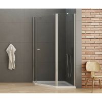 Товар: Душевой уголок New Trendy New Soleo Chrome 100х80 K-0608 профиль Хром стекло прозрачное - фото 2 Душевой уголок New Trendy New Soleo Chrome 100х80 K-0608 профиль Хром стекло прозрачное — фото 2, Душевые уголки