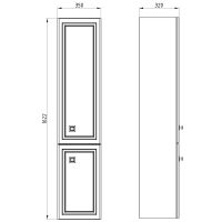 Шкаф пенал ASB-Woodline Каталина 35 White 12106 Белый — фото 7, Мебель для ванной