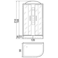 Душевая кабина River Dunay 120x90 ТН R 10000003131 с поддоном — фото 3, Душевые кабины