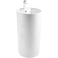 Раковина SantiLine 46 SL-4003MW Белая матовая — фото 1, Раковины напольные