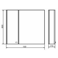 Зеркало со шкафом Comforty Неаполь 100 00004139023 Белое — фото 10, Зеркальные шкафы в ванную