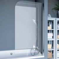 Шторка на ванну Koller Pool Waterfall Line 75 QP93 R профиль Хром стекло рифленое — фото 1, Неподвижные шторки для ванной