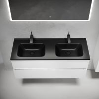 Тумба под раковину Sancos Urban 120 UR120-2W подвесная Белый глянец — фото 13, Мебель для ванной