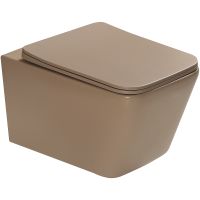 Унитаз SantiLine SL-5007KH подвесной Светло-коричневый матовый с сиденьем Микролифт — фото 1, Подвесные унитазы