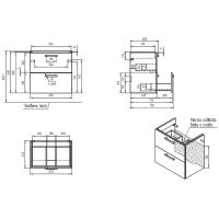 Тумба под раковину Cersanit Melar 70 64129 подвесная Белая — фото 9, Мебель для ванной