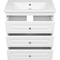 Тумба с раковиной Misty Ларго 80 УТ000023205 Белая матовая — фото 3, Тумбы с раковиной