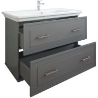 Товар: Тумба под раковину Sanflor Модена 105 С02733 подвесная Серая - фото 2 Тумба под раковину Sanflor Модена 105 С02733 подвесная Серая — фото 2, Тумбы под раковину