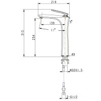 Смеситель для раковины Timo Helmi 4011/03F Черный — фото 2, Смесители для раковины