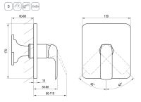 Товар: Смеситель для душа Ravak Flat FL 066.20 X070180 Черный матовый - фото 6 Смеситель для душа Ravak Flat FL 066.20 X070180 Черный матовый — фото 6, Смеситель для душа