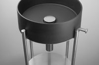 Консоль под раковину Deante Silia 36 CKS_F36A Брашированная сталь — фото 17, Мебель для ванной