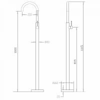 Товар: Смеситель для раковины Abber Wasser Kreis AF8141B Черный матовый - фото 3 Смеситель для раковины Abber Wasser Kreis AF8141B Черный матовый — фото 3, Смесители напольные