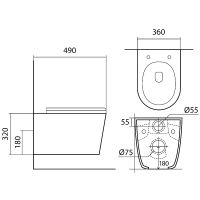 Товар: Унитаз Aquatek Вега AQ1904T-00 подвесной с сиденьем Микролифт - фото 4 Унитаз Aquatek Вега AQ1904T-00 подвесной с сиденьем Микролифт — фото 4, Подвесные унитазы