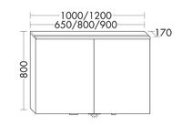 Зеркальный шкаф Burgbad Eqio 90 SPGT090F2010 с подсветкой Серый — фото 8, Мебель для ванной