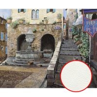 Фреска Ortograf Городской пейзаж живопись 11546 Фактура флок FLK Флизелин (3,3*2,7) Серый/Бежевый, Город/Живопись — фото 1, Фрески