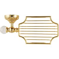 Полка корзина Migliore Cristalia 16845 Золото с кристаллом Swarovski — фото 1, Полки для ванной и душа