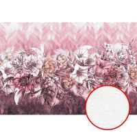 Фреска Ortograf Levity 33394 Фактура бархат FX Флизелин (4*2,7) Розовый, Цветы — фото 1, Фрески