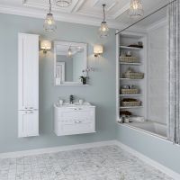 Тумба под раковину Aquaton Леон 65 1A187001LBPS0 подвесная Дуб Белый — фото 4, Мебель для ванной