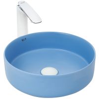 Раковина-чаша WeltWasser Elbach 3134 MBL 35 10000004518 Голубой матовый — фото 1, Раковины накладные