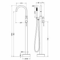 Смеситель для ванны Aquatek Европа AQ1345CR Хром — фото 7, Смесители