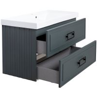 Товар: Тумба под раковину La Fenice Cubo 100 FNC-01-CUB-G-100-2 подвесная Серая матовая - фото 3 Тумба под раковину La Fenice Cubo 100 FNC-01-CUB-G-100-2 подвесная Серая матовая — фото 3, Мебель для ванной