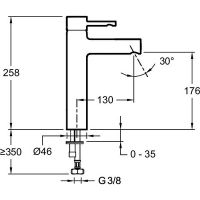 Смеситель для раковины Jacob Delafon Cuff E98299-CP Хром — фото 3, Смесители