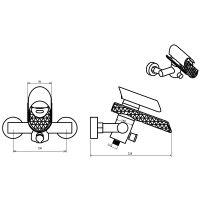 Смеситель для ванны Boheme Hypnose 233-G Золото — фото 3, Смесители