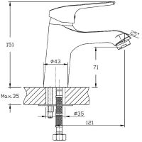 Смеситель для раковины Agger Merry  A1302100 Хром — фото 8, Смесители