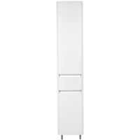 Шкаф пенал Style Line Атлантика Люкс Plus 35 ЛС-00000694 с бельевой корзиной Белый — фото 1, Пеналы для ванной комнаты