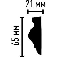 Молдинг гибкий Decomaster 97022FL 2400x65x21 мм — фото 3, Молдинги