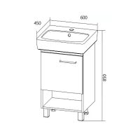 Товар: Тумба под раковину 1MarKa Tera 60 У76058 Белая глянцевая - фото 3 Тумба под раковину 1MarKa Tera 60 У76058 Белая глянцевая — фото 3, Тумбы под раковину