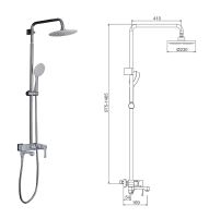 Душевая система Gappo G02-8 G2402-8 Белая Хром — фото 13, Душевые стойки